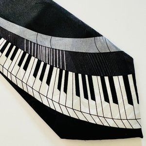VINTAGE Novelty Tie Steven Harris "Piano" Themed EUC